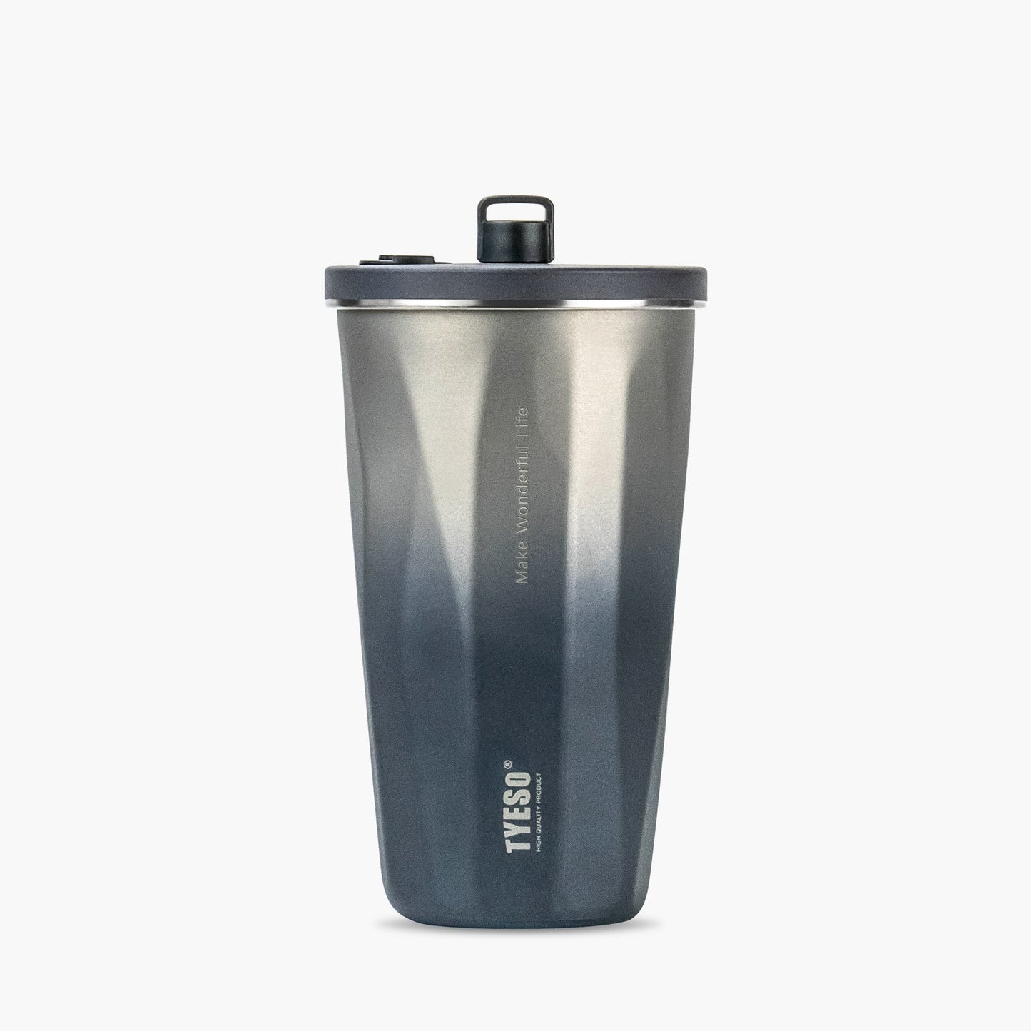 TYESO_FLAIR Tumbler with Lid and Retractable Straw_Sliver_20OZ